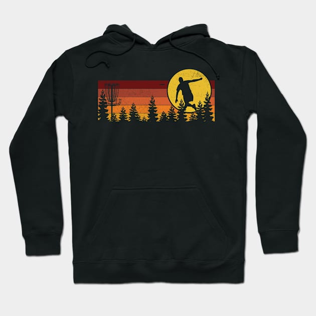 Cool Retro Disc Golf Sport Hoodie by CardRingDesign